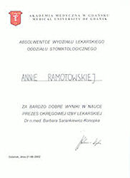 Dyplom od Prezesa OIL w Gdańsku